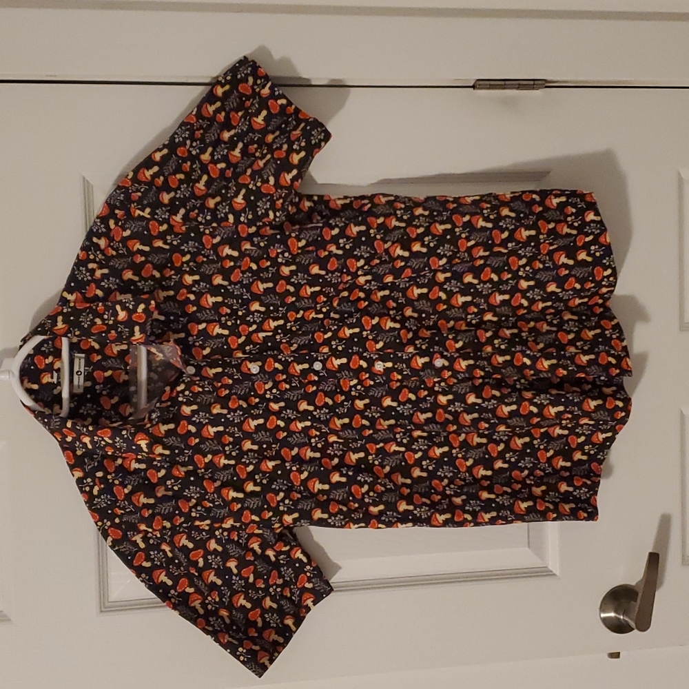 SOLD NOT AVAILABLE Mushroom Print Button Down Shirt